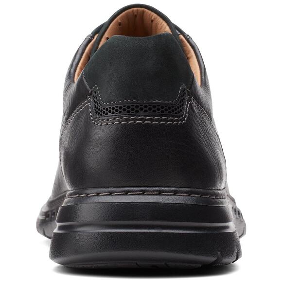 NWT Clarks Men’s Un Brawley Pace Oxford Black Leather Size 11 Wide main image 4